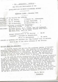 Front cover of the Queenstown Courier, issue 11 (1973)