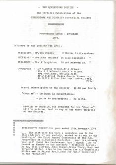 Front cover of the Queenstown Courier, issue 14 (1974)