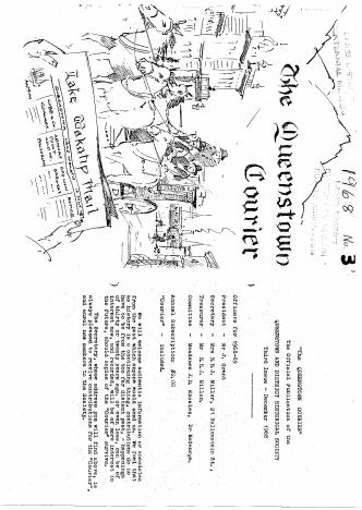 Front cover of the Queenstown Courier, issue 3 (1968)