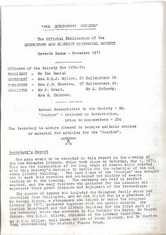 Front cover of the Queenstown Courier, issue 7 (1971)