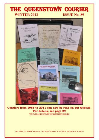 Front cover of the Queenstown Courier, issue 89 (Winter 2013)