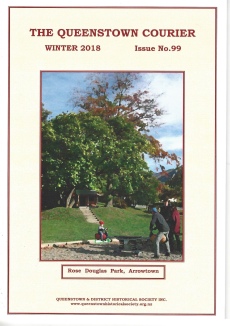 Cover of The Queenstown Courier, Winter 2018 Issue No. 99, showing Rose Douglas Park, Arrowtown